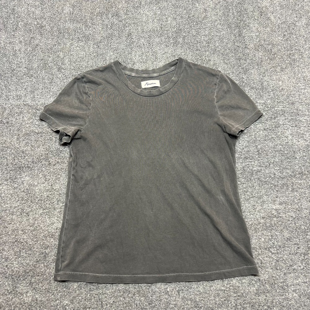 Rowan Gray Crew Neck T-Shirt Cotton Women's S Made in USA